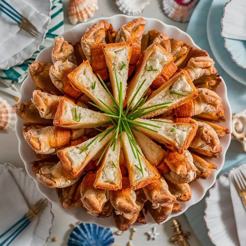 Crabbies Recipe: 5 Easy Steps to Cheesy Perfection 4 A platter of the best Crabbies recipe, golden and cheesy, ready for a party.